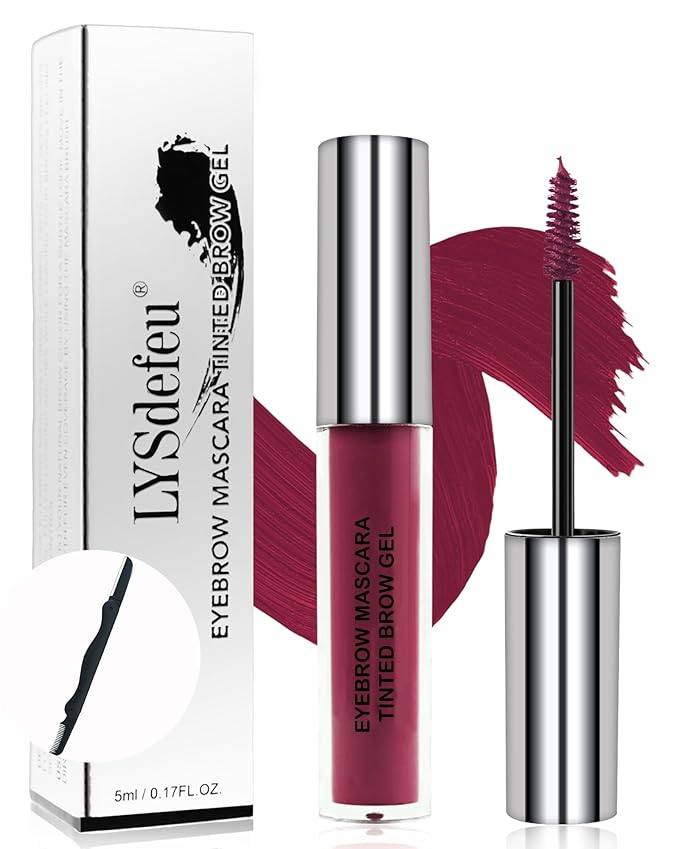 Tinted Eyebrow Gel Mascara- 1Pcs Long Lasting Waterproof Burgundy Tinting Eye Brow Glue Colored Mascara, Dark Red Brow Filler Curling rimel de pestañas, Mother's Day Eye Makeup Gift for Women Girl-#11