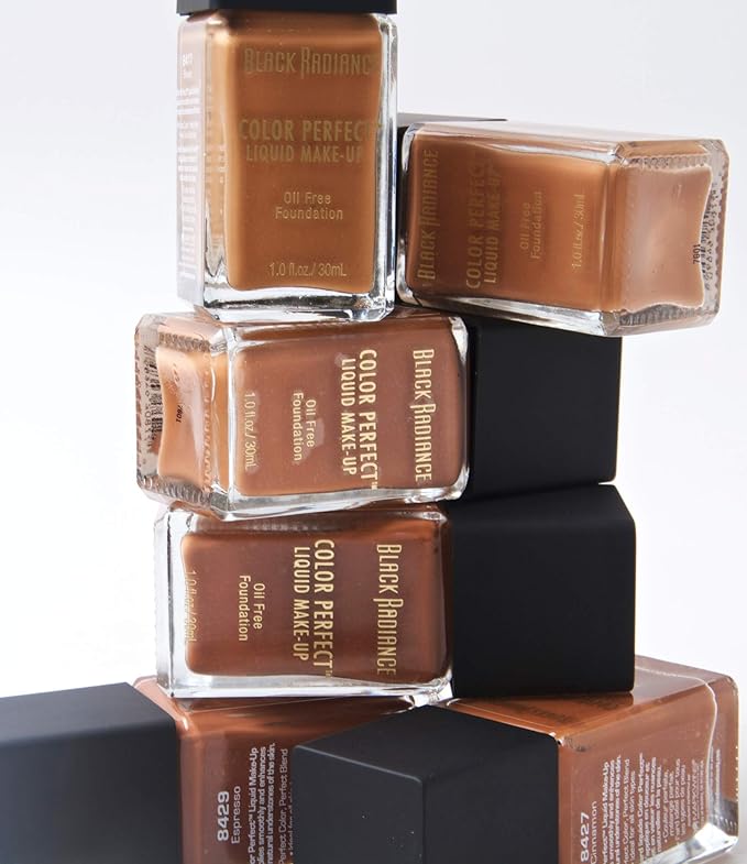 Black Radiance Color Perfect Liquid Full Coverage Foundation Makeup, Butter Scotch, 1 Fl Oz