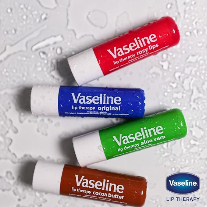 Vaseline Lip Therapy Rosy Lips - Hydrating Lip Balm Pack, Vaseline Stick, Lip Moisturizer for Dry Lips, 0.16 Oz Each (Pack of 12)