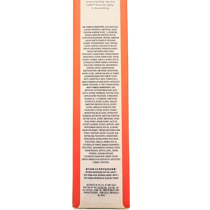 Erno Laszlo Day & Night Anti-Wrinkle Intensive Eye Cream, Mature Skincare, Anti-Aging Eye Cream Helps with Dark Circles, Fine Lines, Crow’s Feet, 2 x 0.27 Fl. Oz.