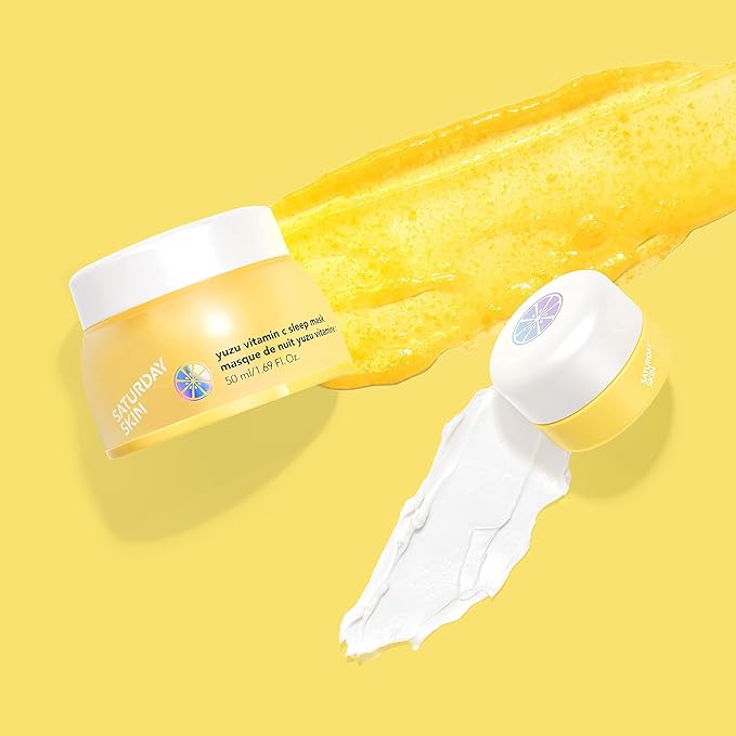 Saturday Skin Yuzu Eye Balm Vitamin C Wide lluminating Under Tight Eye Cream Korean Niacinamide Caffeine for Wrinkles Puffy Eyes Dark Circles Moisturizing Hydrates Anti Aging for Women (15ml)