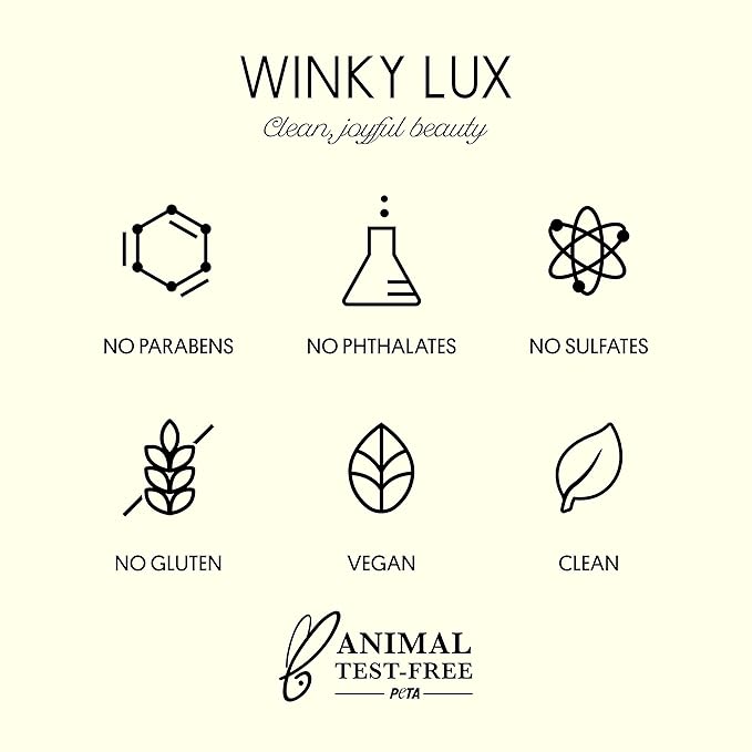 Winky Lux Matcha Lip Balm with Coconut Oil, Vitamin E and Caffeine, Lip Moisturizer, Clear, Strawberry
