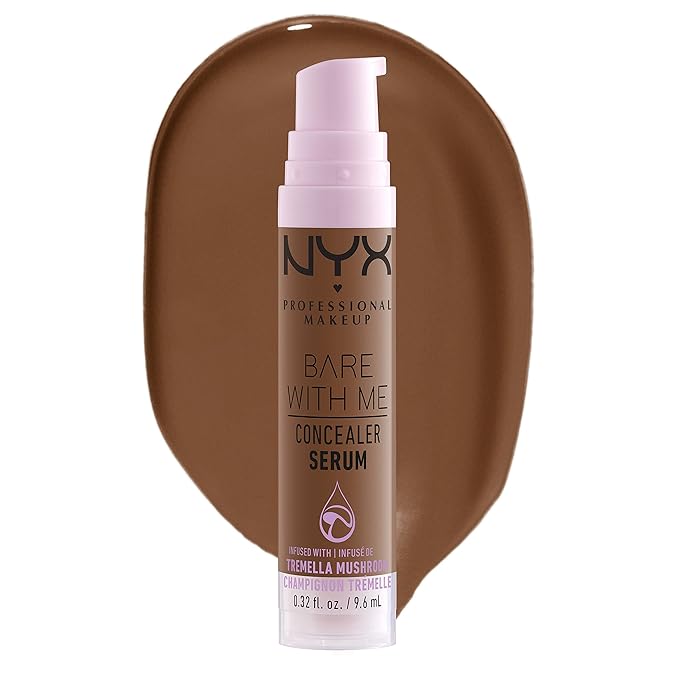 NYX PROFESSIONAL MAKEUP Bare With Me Concealer Serum, Up To 24Hr Hydration - Mocha