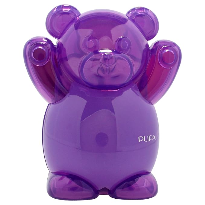 Pupa Milano Happy Bear Makeup Kit, 001 Violet, 0.39 oz - Makeup Gift Set - Makeup Palette - Blush - Eyeshadow - Highlighter - Lip Gloss - Face Makeup