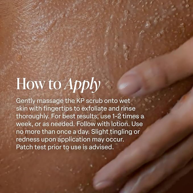 Saltair KP Body Scrub. 5% Glycolic Acid Treatment with Volcanic Sand and Plant Moisturizers. Fragrance-Free Physical Chemical Exfoliator. Exfoliating Body Scrubber for Rough Bumpy Skin, 10oz.