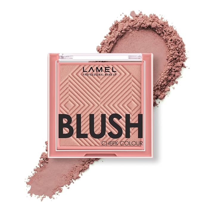 Lamel Blush Cheek Rouge Color Mini - Blendable Natural Blush Powder - Enhances & Defines Shapes & Features - Shading & Contouring Powder Blush - 4 Universal Shades - № 402 (Rouge) - 3.8g / 0.13 oz