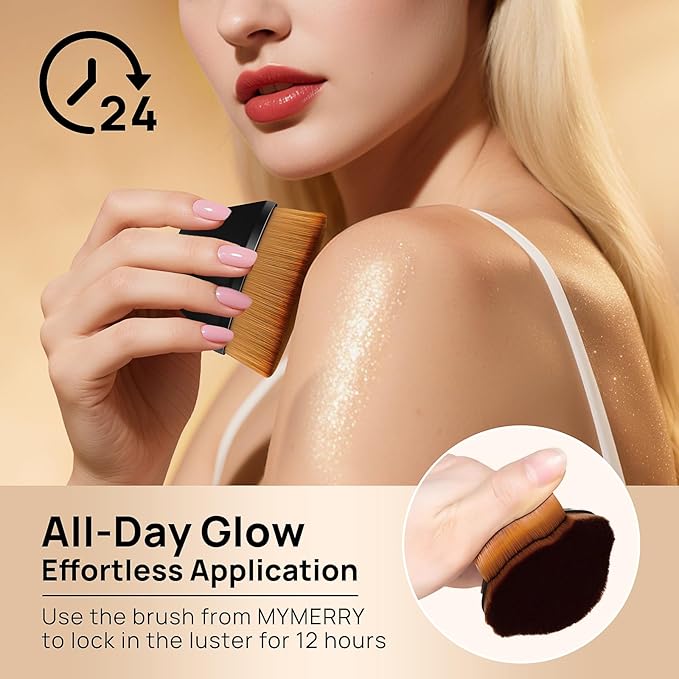 Body Shimmer Oil, 50ml Sunscreen Liquid Highlighter Bronzer Body Glitter Oil Long Lasting Moisturizing Makeup Lotion Illuminate Serum Glow Shimmer Skin 1.7 Fl Oz（Shining White #03）