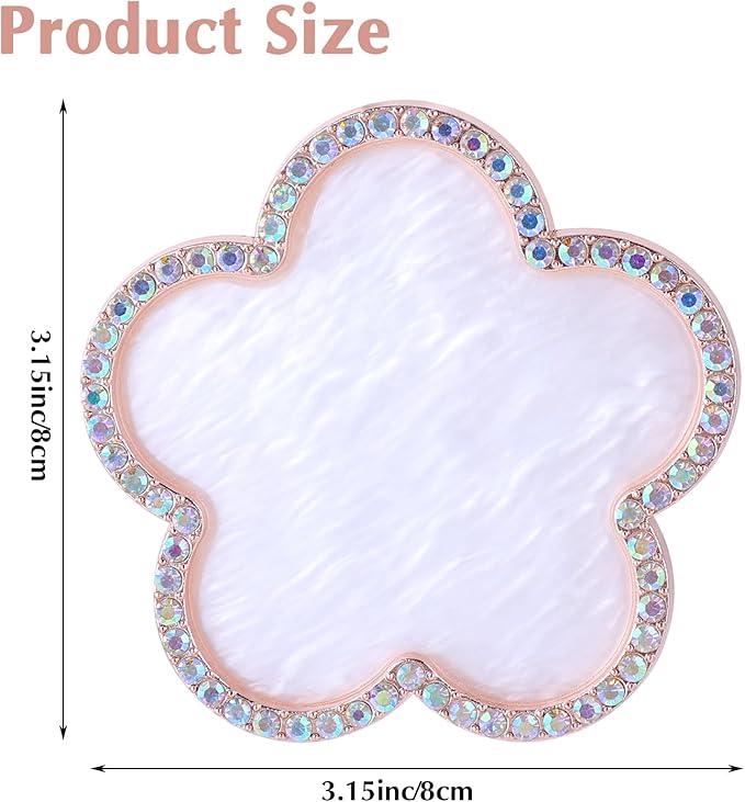 Resin Nail Art Palette Gold Edge Nail Holder Heart Shaped Color Makeup Foundation Mixing Tools Display Board Gel Nail Art Color Mixing Palette Painting Tray Manicure Tool (Colorful)