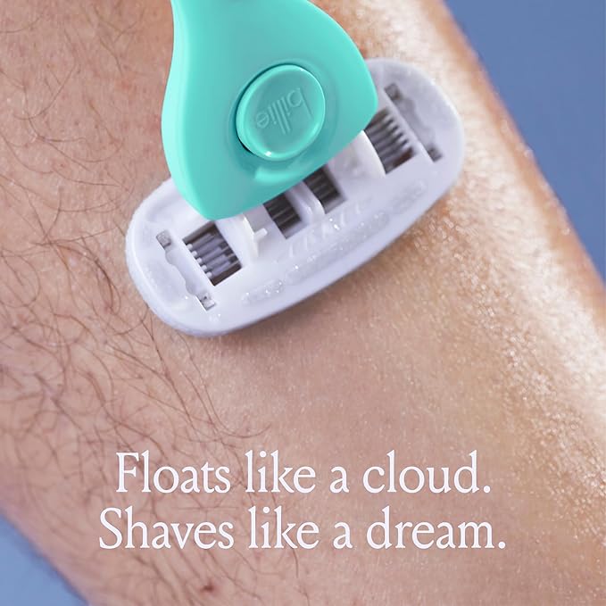 Billie Razors for Women Shave Kit – Razor + 4 x 5-Blade Razor Refills + Magnetic Holder – Minty