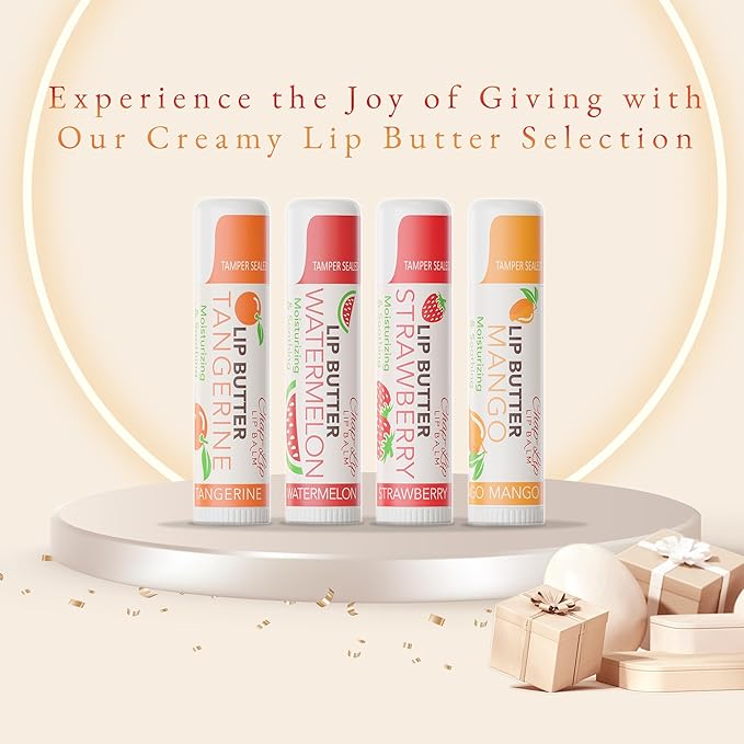 CHAP-LIP Original Lip Balm Hydrating Bulk Chap Stick with Fruit Flavors, Coconut Oil, and Cocoa Butter - Lip Therapy Pack for Men and Women - Gift Set Made in the USA, 24 Pack