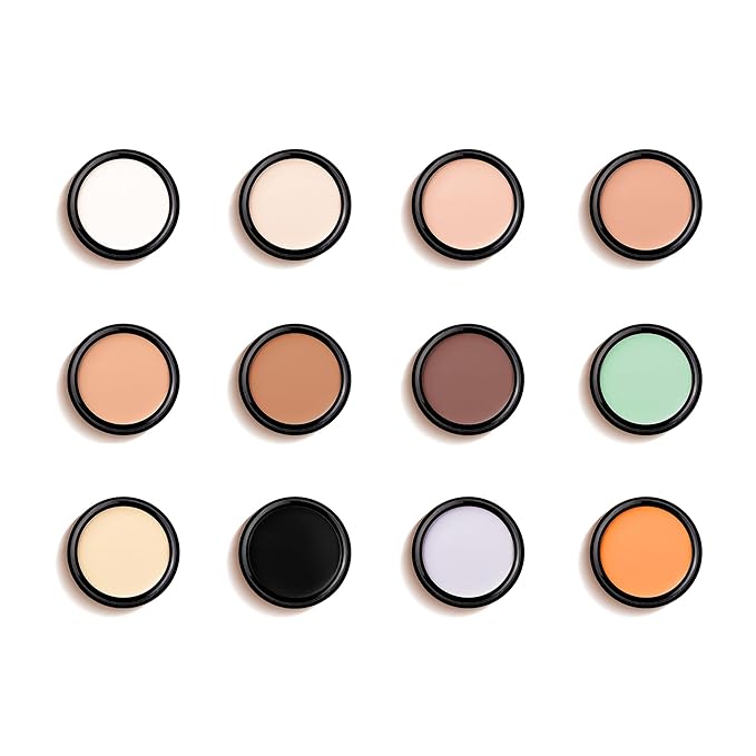 Mallofusa Single Color Face Makeup Concealer Foundation Palette Creamy Moisturizing 0.49oz (Green)