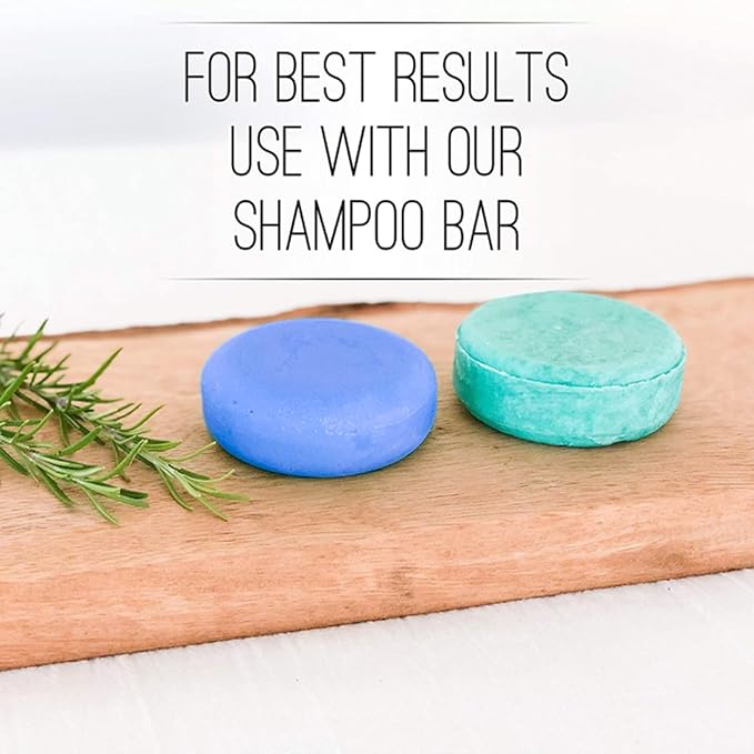 Peppermint & Rosemary Natural Hair Conditioner Bar, Organic, Vegan, Volumizing, Hydrating Argan Oil Conditioner for Curly or Straight Hair, Paraben & Sulfate Free, Made in USA - 2.3 oz.
