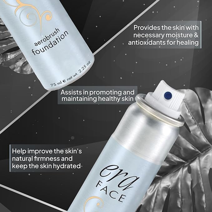 ERA Face spray makeup (Y5 Wheat, 2.25 oz) - airbrush foundation, everyday, buildable, professional spray on cosmetics by Era Beauty