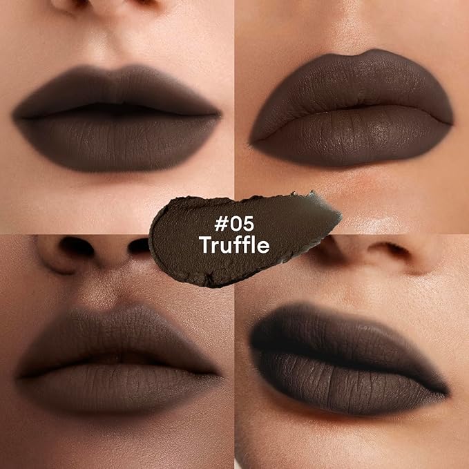 ITY Velvet Matte Finish Lip Stain-Mousse Textured Lip Clay, Red Shade, Conceals Lip Lines, Rich Pigment Lip Tint Lipsticks,0.14 oz (4g) in Truffle, Ginger.