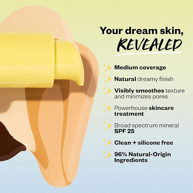 Kosas Revealer Skin-Improving Foundation with SPF 25 Protection - Hydrate, Brighten, Soothe, Plump, Protect Skin - Smoothing Texture, Natural Finish and Clean Formula - Very Light Cool 120