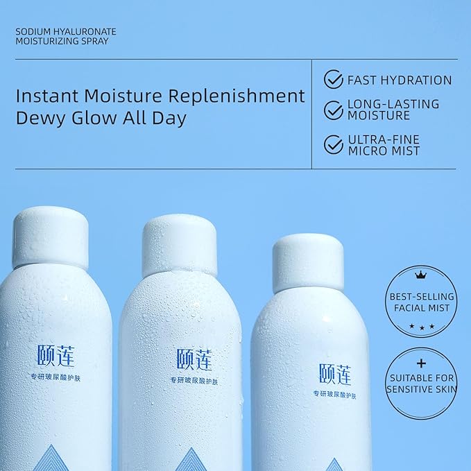 YILIAN Face Mist Natural Facial Spray with HA, Soothing and Calming Sensitive Skin, 10.14 fl. oz. 2 Packs