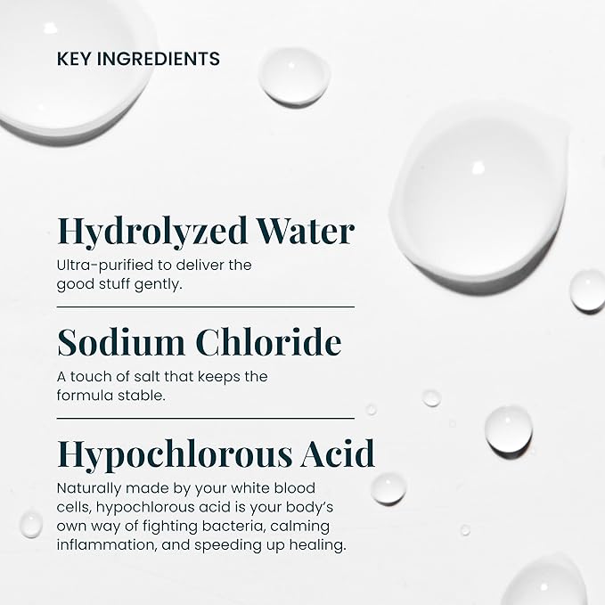 FlutterHabit Hypochlorous Acid Spray, Face Mist for Acne Prone Skin, HOCl Formula to Soothe Irritation, Refresh Complexion, Repair Damage, Balance Oil, Calm Redness, Restore Clarity (125mL)