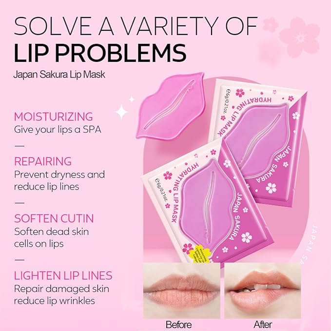 Skincare Set for Teenage Girls, Japan-Sakura Skin Care Products Set, Skin Care Sets & Kits, Cleanser, Toner, Serum, Cream, Sleep Mask,Eye Mask,Mud Mask,Lip Mask Beauty Products Daily Face Care 24PCS