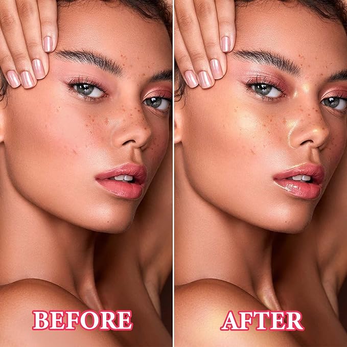 Face Glitter Blush Shimmer Waterproof Highlighter Blusher Powder,Facial Contour Corrector Long Lasting Glitter Illuminator Highlighter Palette Shimmer Highlight Makeup Palette(02#)
