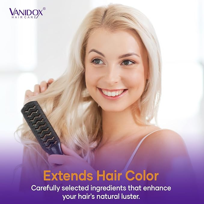 Sulfate Free Brass Toning Purple Shampoo and Conditioner Set for Blondes, Brown Highlighted, or Bleached Hair, Shampoo for Blondes Infused with Purple Rice Extract (16 fl oz each)