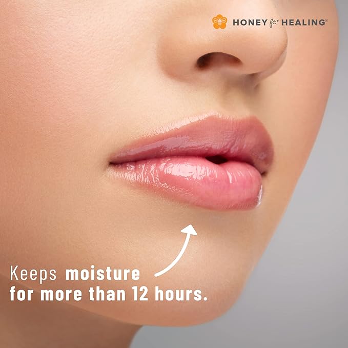 Lip Balm Moisturizer with Manuka Honey 15+ UMF, Coconut Oil, and Castor Oil For Chapped, Cracked, Dry Lips | Protects, Smoothes, and Nourishes your Lips | 0.25 oz / 7 gr (Soft Plum)