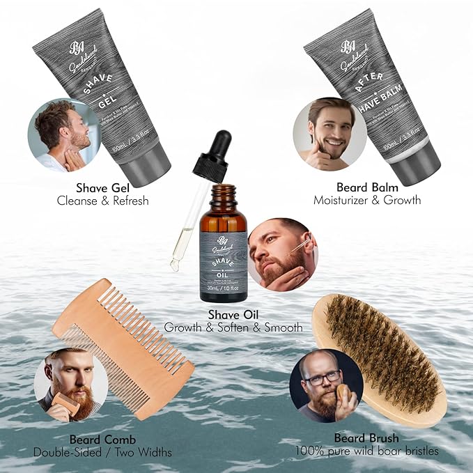 Father's Day Gift, 14 Pieces Grooming Set for Men, Skin Care Set, Beard Kit Spa Set, Bath & Body Care Set, Gifts for Boyfriend, Dad, Anniversary Gifts for Men, Birthday, Christmas, Valentine's Day