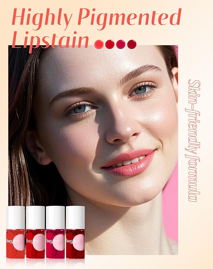 Lip Tint Stain Set, Lip Stain Long Lasting Lightweight Waterproof, Transfer-Proof, Non-sticky, Lip Makeup Matte Finish