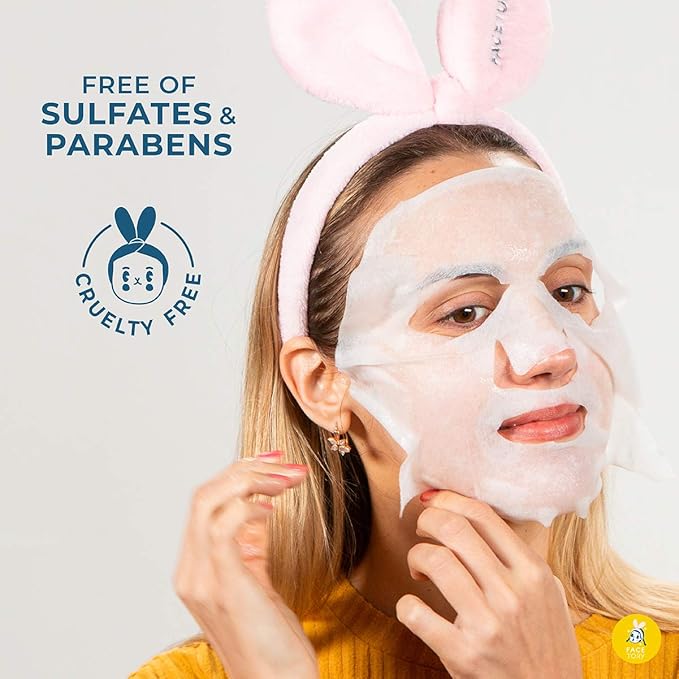FACETORY K Beauty Face Mask Skin Care - OH MY GOODNESS REJUVENATING SNAIL Sheet Mask with Snail Essence & Hyaluronic Acid | Seal in Moisture (5 Pack)