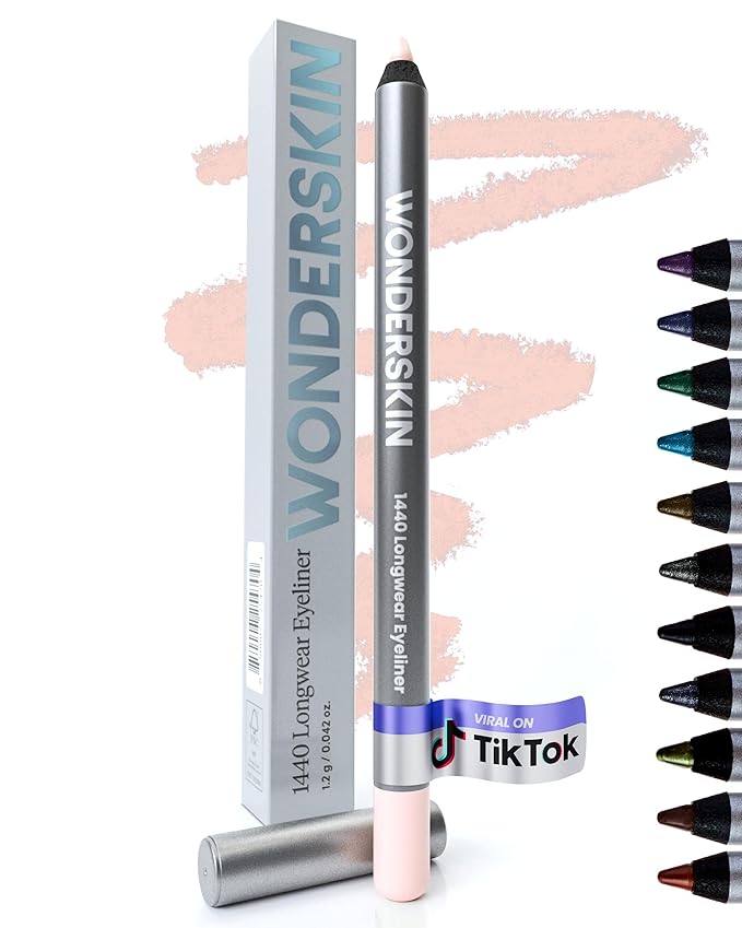 Wonderskin Eyeliner Pencil, 1440 Longwear Pink Eyeliner Pencil - Waterproof, Sharpenable & Smudge Proof