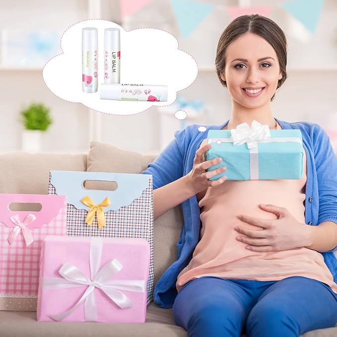 50 Pcs Pink Elephant Favors Baby Shower Lip Balm Party Supplies Bulk for Girls Guests It's a Girl Baby Shower Gifts Gender Reveal Favors Prizes Souvenirs Winners Thank You Appreciation Gifts