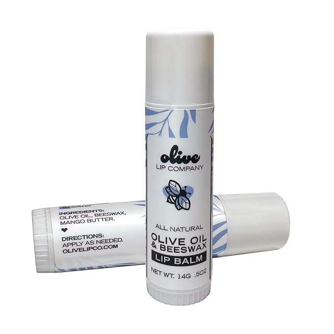 Hydrating Beeswax Lip Balm with Natural Olive Oil and Mango Butter, 0.5 oz. Tube, Clear Long Lasting Moisturizer for Dry, Cracked, Chapped Lips, Hydrating Skincare for Women, Men, Kids