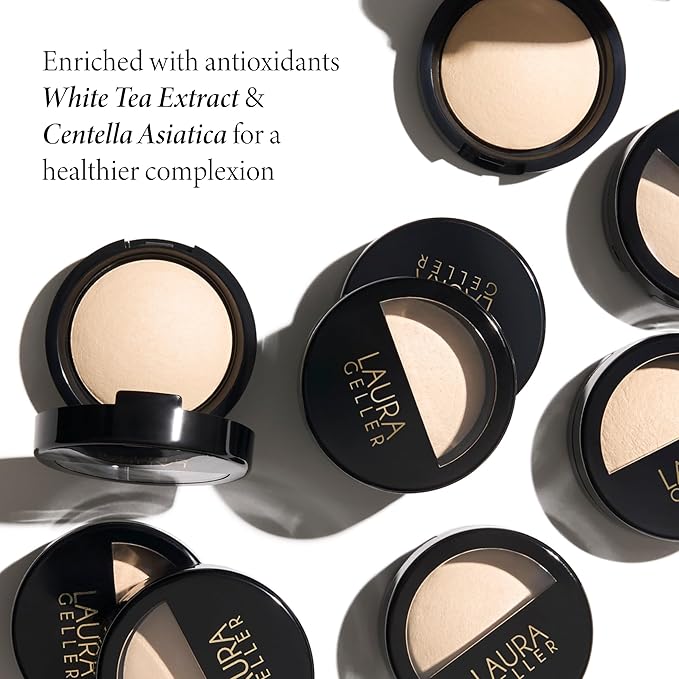 LAURA GELLER NEW YORK Baked Natural Glow Highlighter Radiance Enhancing Makeup, French Vanilla
