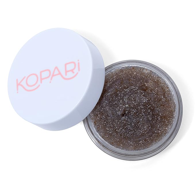 Kopari Coconut Lip Scrubby | Removes Dry Skin For Soft Lips | Volcanic Sand, Brown Sugar & Crushed Coconut Shells Hydrate Exfoliating Lip Scrub Exfoliator Moisturizer Organic Coconut Oil Vanilla Vegan