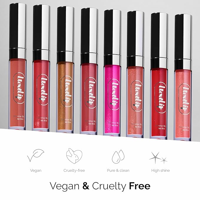 LuxeLip™ Matte Lipstick, Hydrating Non-Sticky Lip Gloss for Luminous Shine & Moisturized Lips, Lightweight, Long-Lasting Glossy Finish, Cruelty-Free Lip Makeup for Women (Petulant Blush, 8ml)
