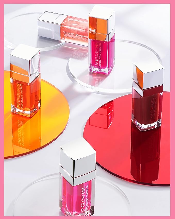 Plumping Lip Glow Oil, Hydrating Tinted Lip Oil Gloss, Transparent Toot Lip Oil, Long Lasting Lip Balm Moisturizing Glow Oil Fresh Texture, Glitter Shine Primer Lip Tint Lip Care Product-#0000
