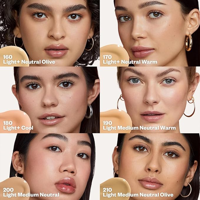 Kosas Revealer Skin-Improving Foundation with SPF 25 Protection -Hydrate, Brighten, Soothe, Plump, Protect Skin - Smoothing Texture, Natural Finish and Clean Formula - Light+ Neutral Warm 170