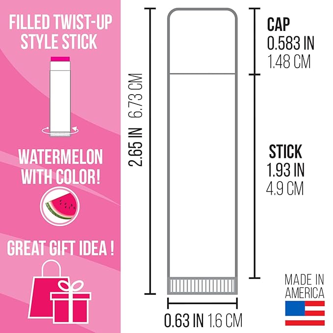 Chap-Ice | Blank Lip Balm Tubes - Filled With Various Flavors (Watermelon)