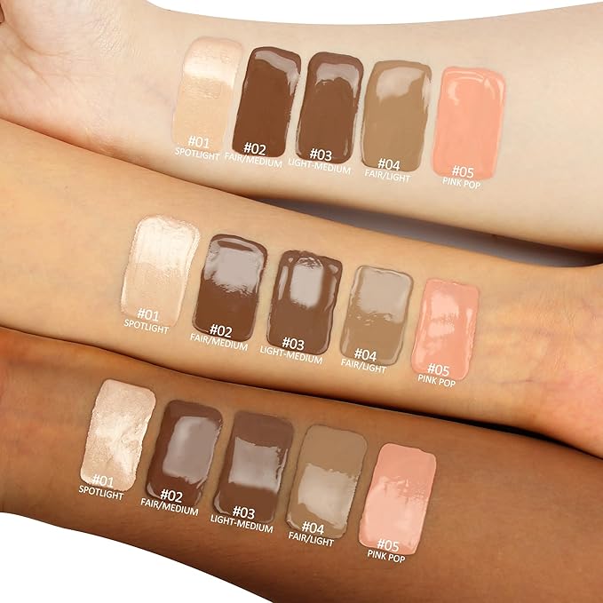 Contour Stick With Cushion Applicator,Liquid Contour Wand,Cream Contour Smooth,Bronzer Stick Lightweight Liquid Bronzer For Face (02#Fair/Medium)