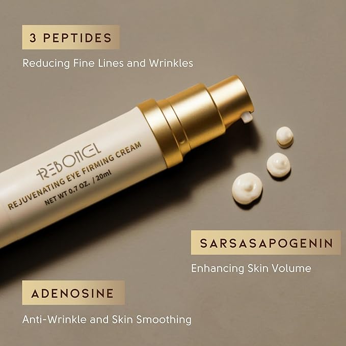 Rejuvenating Wrinkle Firming Spot Cream with Peptides | Anti-Aging Peptide Eye Cream, Korean Skin Care (0.7 fl.oz, 20ml)