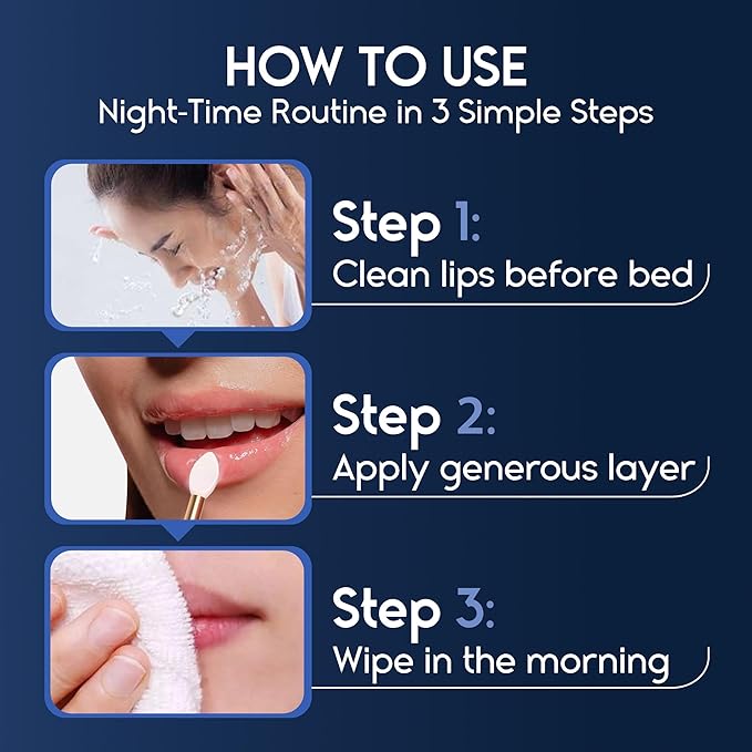 Lip Mask Overnight with Hyaluronic Acid & Collagen, Lip Sleeping Mask for Dry Cracked Lips, Moisturizing, Hydrating, Exfoliating Night Treatment for Lip Care (Berry)