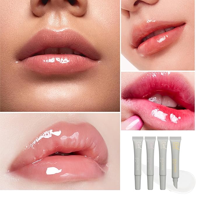 Glow Lip Balm, Hydrating Moisturizing Lip Balm for Dry Cracked Lips, Sheer Tint Color, Shiny Glossy, Long Lasting Lip Moisturizer Nourishing Lip Care Lip Repair Gel Peptide Lip Treatment ChapStick-02#