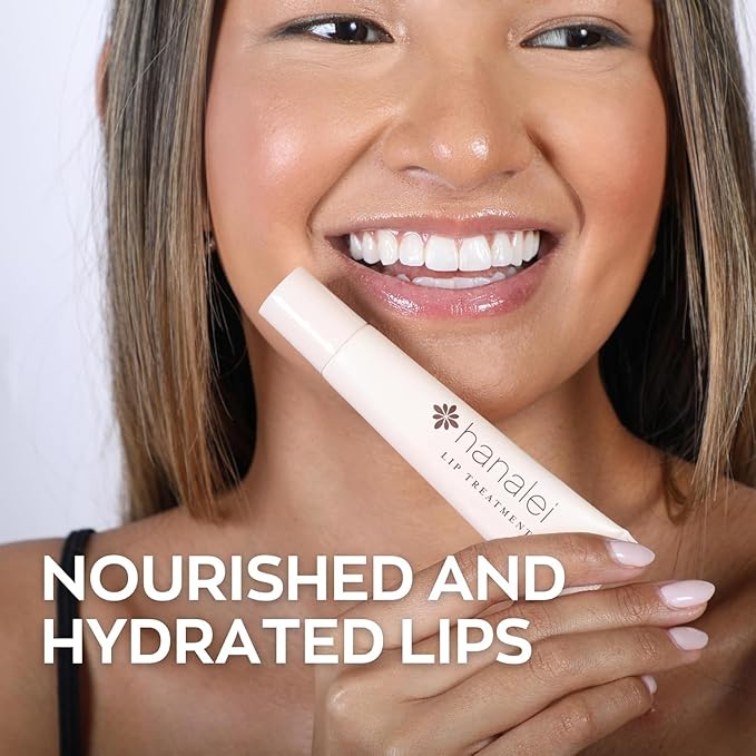 Hanalei Lip Treatment for Dry, Chapped Lips – Intensive Overnight Moisturizer with Kukui Oil, Shea Butter & Grapeseed Oil – Hydrating Balm for Healing Cracks – Clear Tint, Full-Size 15g – Cruelty-Free