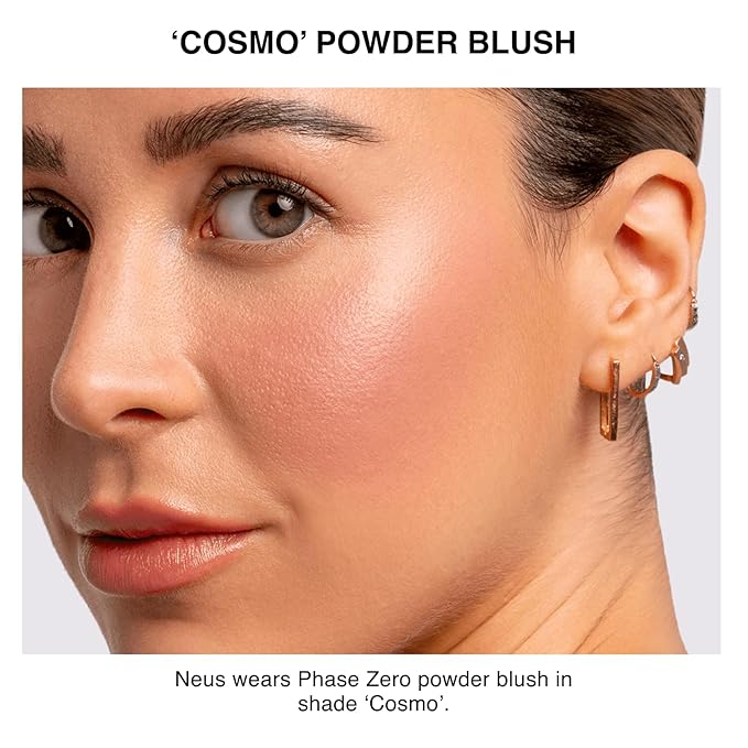 Makeup Powder Blusher - "Cosmo" - 4g / 0.141 oz - Full Coverage, Natural Blush - Soft, Buildable Pink, Coral, Peach & Golden Hues - Matte & Shimmering Shades Gives Cheeks a Radiant Glow
