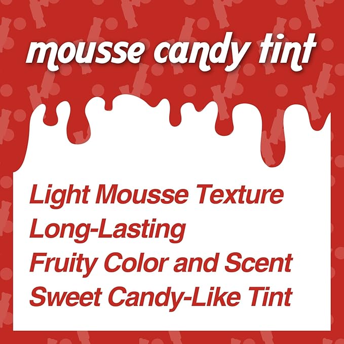 THESAEM Saemmul Mousse Candy Tint #1 Redmango Mousse - High Pigment Matte Finish Long Lasting Lip Stain with Honey Extracts to Hydrate Lips - Weightless & Smudge-Proof, 0.3 fl.oz.