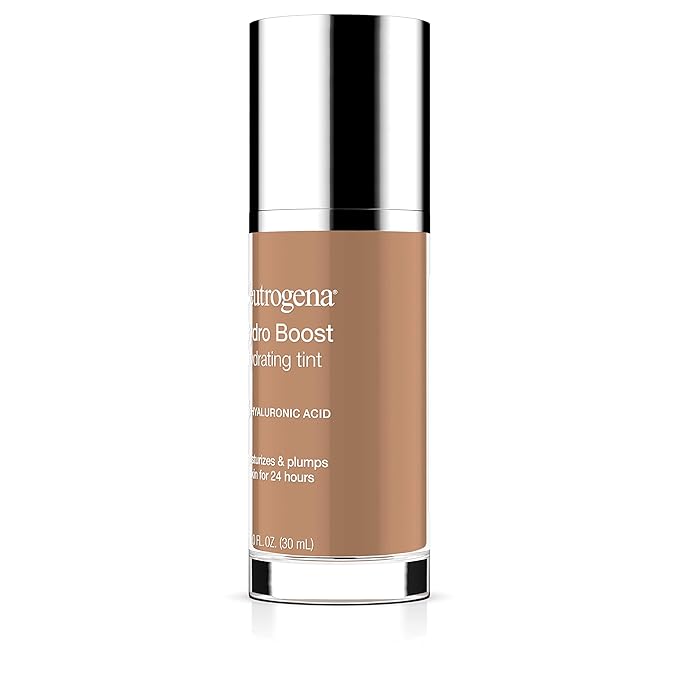 Neutrogena Hydro Boost Hydrating Tint with Hyaluronic Acid, Lightweight Water Gel Formula, Moisturizing, Oil-Free & Non-Comedogenic Liquid Foundation Makeup, 115 Cocoa Color 1.0 fl. oz (Pack of 2)