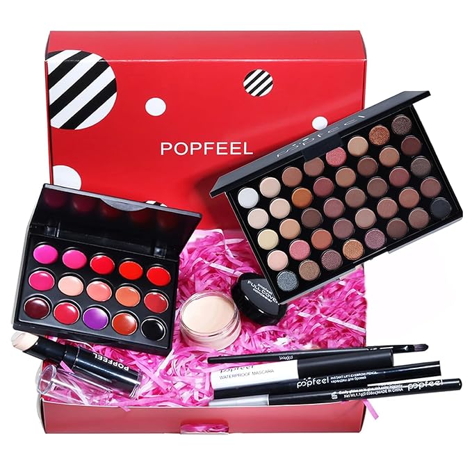 Makeup Kit for Women Full Kit, All in One Makeup Gift Set, Make up Kits for Beginners and Professionals - Eyeshadow Palette, Lipstick, Mascara, Concealer, Brush, Eyeliner, Eyebrow pencil