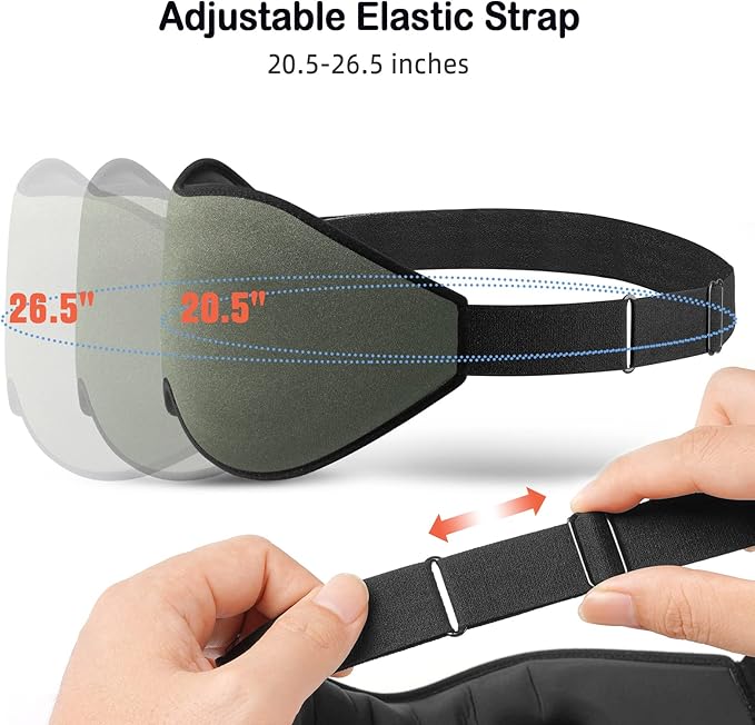 LitBear Sleep Mask for Men Side Sleeper, Sleeping Mask for Women Light Blocking, 3D Contoured Cup Eye Mask Sleeping, Soft Lightweight Sleep Eye Mask with Adjustable Elastic Strap for Traveling