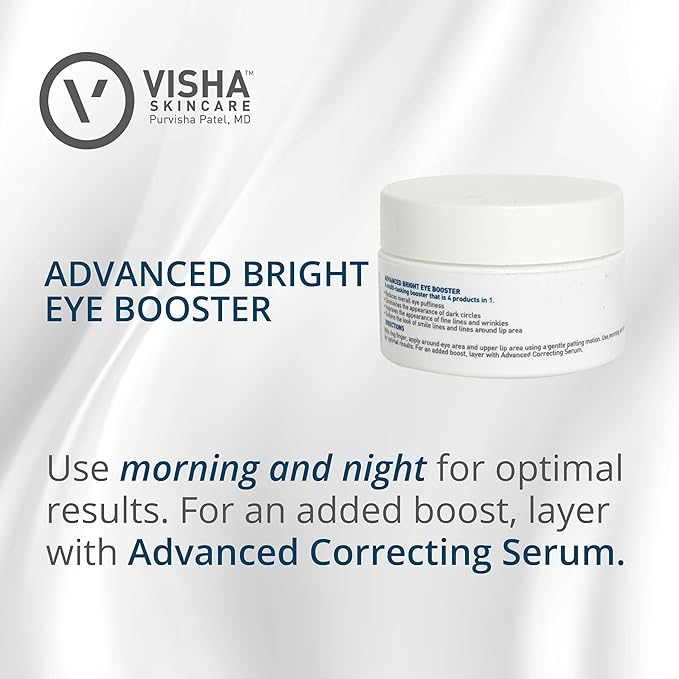 Skincare Advanced Bright Eye Booster 4 in 1 Cream, Under Eye Cream for Dark Circles and Puffiness, Decreases Wrinkles and Lines Around Eyes and Lips, Reduces Overall Eye Puffiness 0.5oz