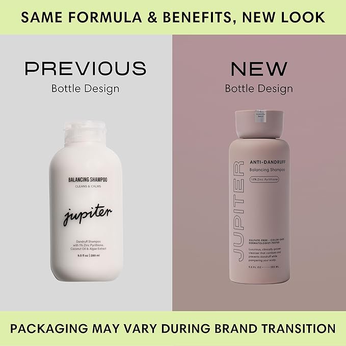 Jupiter Oil Control & Exfoliation Set, Anti-Dandruff Shampoo, Conditioner, Restoring Serum, Scalp Brush, & Purifying Mask, for Women & Men, Dermatologist-Formulated for Flaky, Itchy, Oily, & Dry Scalp
