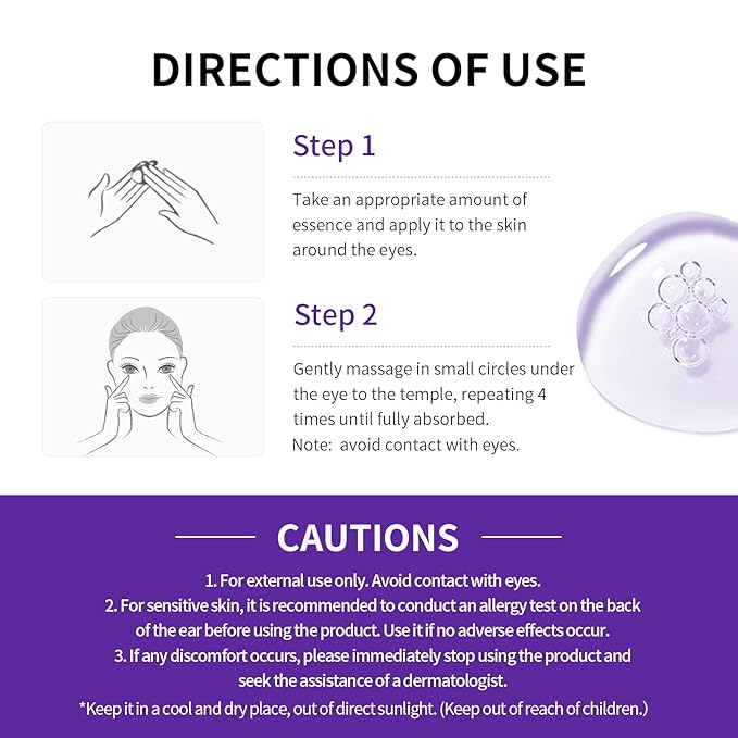 LANBENA Under Eye Cream, Retinol Eye Cream for Dark Circles and Puffiness, Daily Anti-Aging Under Eye Cream with Retinol & Hyaluronic Acid to Fight Fine Lines and Firm Skin (0.68 FL OZ)